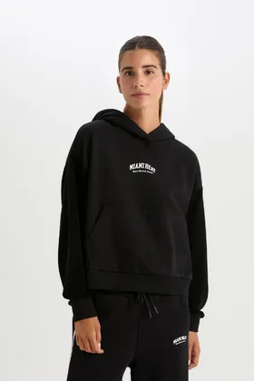 سویشرت پارچه ای ضخیم با کلاه گرم Nba Miami Fit D2359ax24au D2359AX24AU