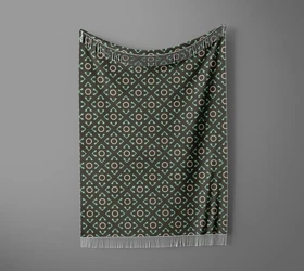 شال مبل ریش دار sofa shawl 104
