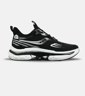 کفش کتانی مشکی سفید Saucony Axon 3 مدل 7403