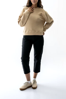 تیشرت آستین بلند یقه گرد زنانه