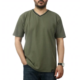 تیشرت آستین کوتاه یقه هفت مردانه کاکتوس مدل 2612541