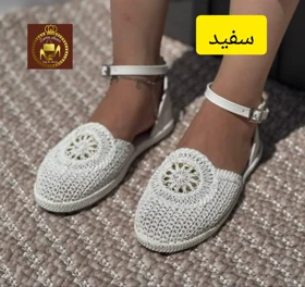 کفش کالج بافت نگینی کنفی زنانه تابستانه LARA