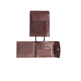 کیف گردنی چرم کروکو مدل ژولیا