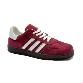 کفش و کتانی زنانه و دخترانه مدل آدیداس سامبا ADIDAS_SAMBA رنگ چری زرشکی