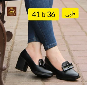کفش زنانه مجلسی و اداری پاشنه‌دار پاپیونی