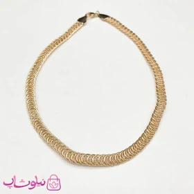 گردنبند زنانه ژوپینگ طرح حلقه های تو در تو فشرده کد 405