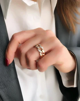 انگشتر کارتیر نگین‌دار ژوپینگ