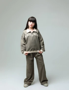 کراپ شلوار دخترانه رنگ موشی کد 1910