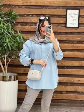 مانتو لینن جلو بسته بغل دو دکمه