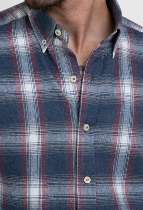 ام کی کالکشن پیراهن آستین بلند mk-5794-navy-blue