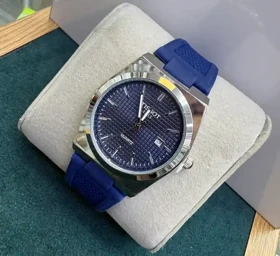 ساعت تیسوت مردانه1853 بند رابر PRX سورمه ای (نقره ای)