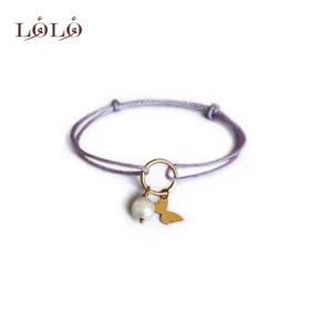 دستبند نقره دایره پروانه