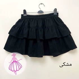 دامن زنانه مخمل عروسکی در رنگبندی متنوع(کد1422) (مشکی)