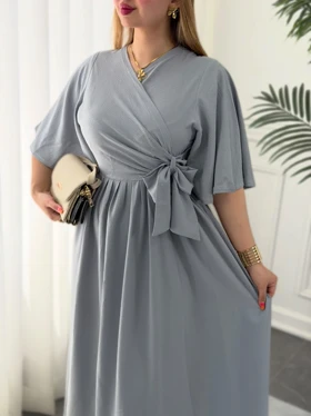 پیراهن روزمره آنجل 0467 (طوسی)