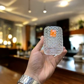 لیوان شربت خوری مدل پولکی185میلba142/ DELI