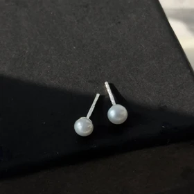 گوشواره مروارید نقره سایز ریز