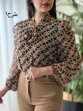 شومیز آستین پفی کد2449