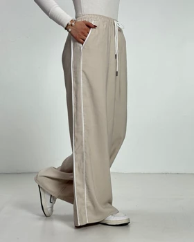 شلوار فول بگ بغل مغزی کد 200285 (کرم)