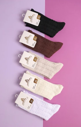 جوراب زنانه ساق‌دار زنجیری