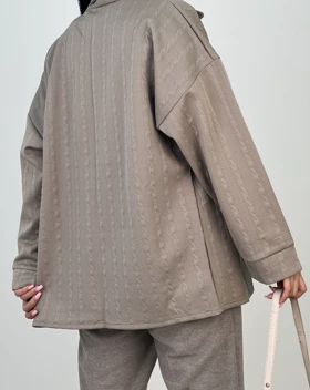 کت دکمه چوبی نسترن(41)کد:4526