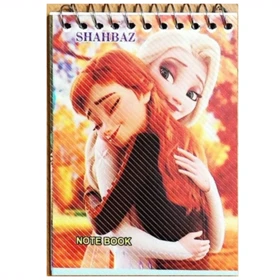دفترچه یادداشت فانتزی شاهباز Shahbaz سایز 1/16 طرح دار سیمی (رندوم دخترانه)