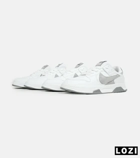 کفش کتانی مردانه و زنانه سفید طوسی نایک NIKE AIR FORCE