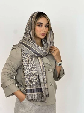 شال پاییزه پلنگی