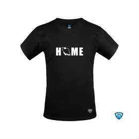 تیشرت نانو آنتی باکتریال ضدتعریق مردانه یقه هفت بسته مشکی طرح MY HOME