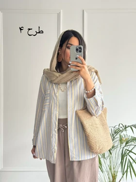 مانتو لینن راه راه آنه