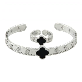 نیم ست دخترانه مدل ونکلیف نگین‌دار