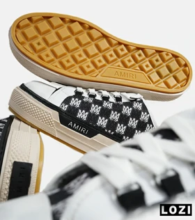 کفش اسنیکرزمشکی سفید Amiri Text مدل 5983