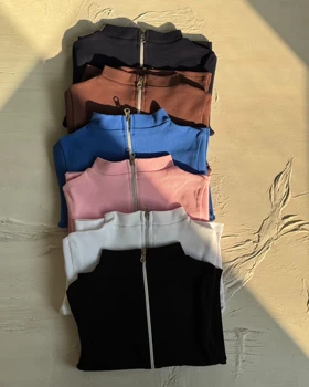 کراپ زیپی یقه سه سانت کد 1400168