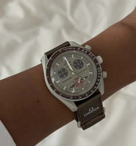 ساعت امگا سواچ زحل قهوه ای Omega Swatch to Saturn