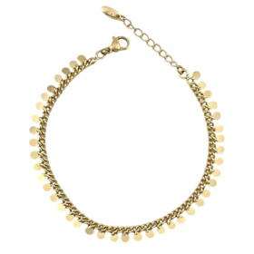 دستبند زنانه طرح طلا با آویز سکه‌ای ژوپینگ