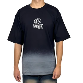 تیشرت آستین کوتاه مردانه مشکی چاپ بالنسیاگا