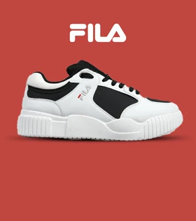 کفش کتانی مردانه کرم مشکی FILA مدل 5380