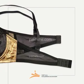 ست فانتزی ورنی طلایی براق برند نوشه پوش