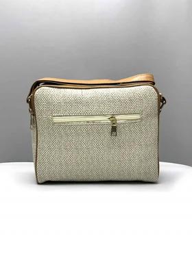کیف دوشی زنانه طرح کنف mr90-29