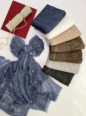 شال نخی گل‌دار 20681