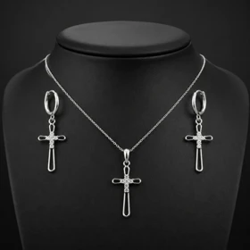 نیم ست ژوپینگ طرح جواهر کدnxu1031 گالری زیورآلات آوآرین