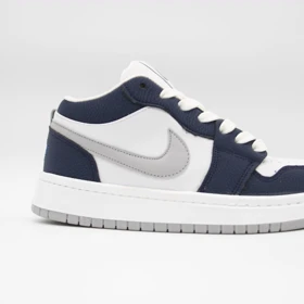 کتانی جردن 1 سرمه ای سفید کد 6078