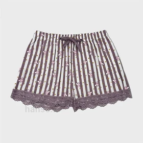 ست تاپ شلوارک نخی هانکس Hnx خرگوش بنفش