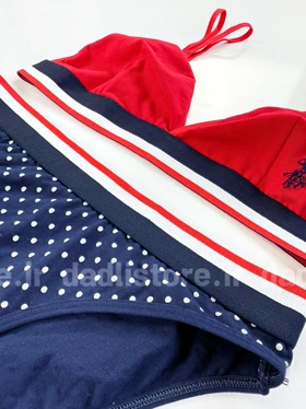 ست نیم‌تنه بدون کاپ بند دوبل و شورت اسلیپ پولو U.S Polo Assn