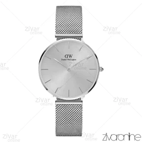 ساعت دنیل ولینگتون زنانه تمام سیلور بند حصیری مدیوم 103926