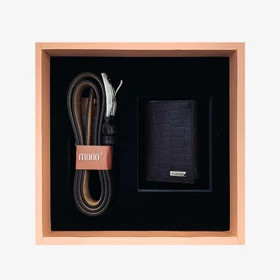 ست هدیه مردانه چرم طبیعی مونو mono مدل U0005