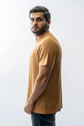 تیشرت بیسیک ژاکارد مردانه