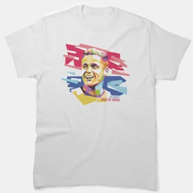 تیشرت لانگ ورزشی آژاکس تیشرت لانگ Ajax طرح Van De Beek in Pop Art