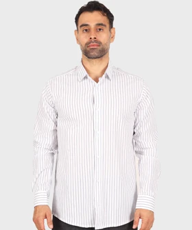 پیراهن مردانه آستین بلند راه راه 0346