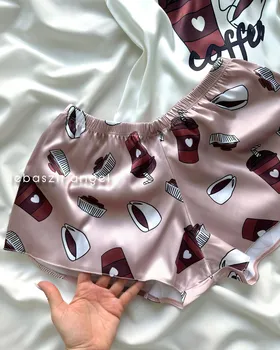 تاپ و شلوارک ساتن
