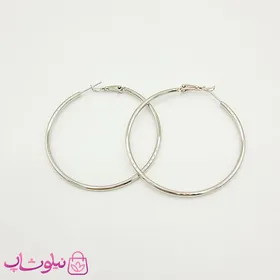 گوشواره حلقه‌ای دخترانه ژوپینگ نقره ای